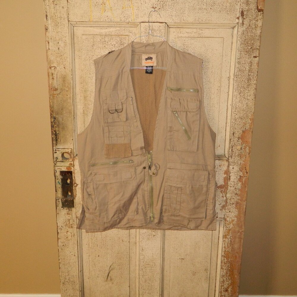 Humvee 90's Military Hunting Fishing Vest Utility Pockets Photo Hummer (EE-43)